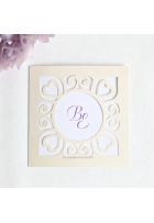 Запрошення на весілля блакитні "Серце"