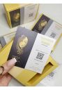 Золота перламутрова коробочка для подарункового сертифіката на масаж - «Lite Перл»